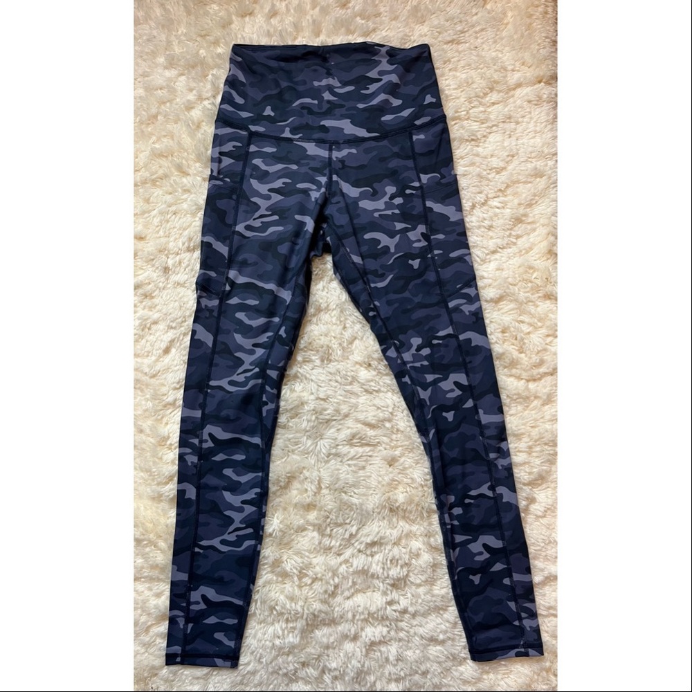 Letsfit Women’s Size Small Black Camo High-Waisted Yoga Leggings Workout